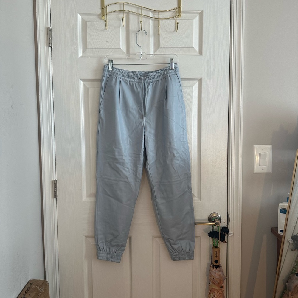 Zara Faux Leather Joggers